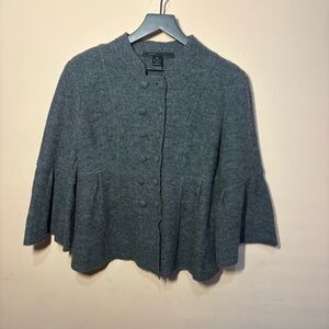 Marc Jacobs Gray Structured Cotton Tailored Jacket Size 2